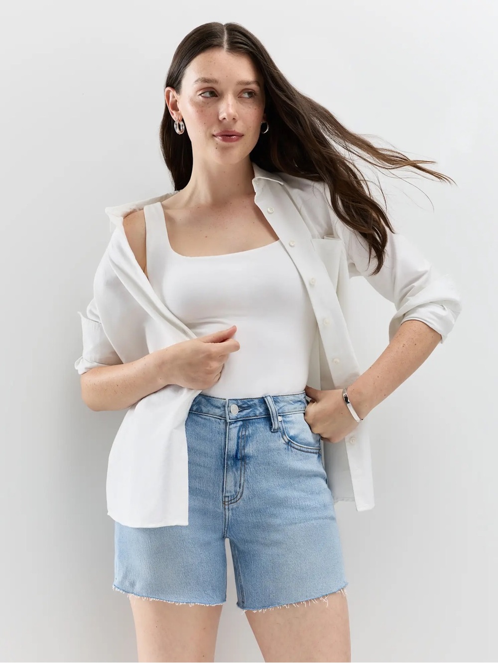 NWT Quince Denim Cutoff Shorts
